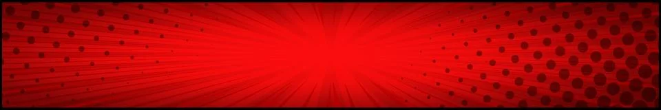 Red comic zoom with lines and dots - Vector 库存插图