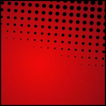 Red comic zoom with lines and dots - Vector Stock Illustration