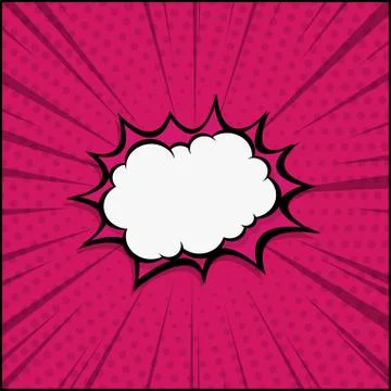Red comic zoom with lines and dots - Vector 库存插图