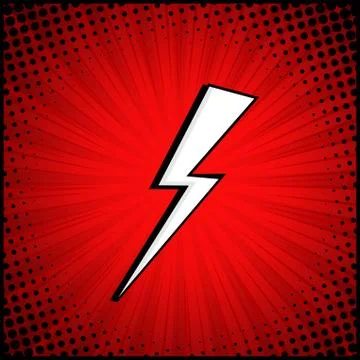 Red comic zoom with lines and dots - Vector 库存插图