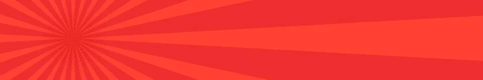 Red comic zoom with lines and dots - Vector 库存插图