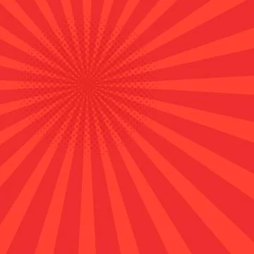 Red comic zoom with lines and dots - Vector 库存插图