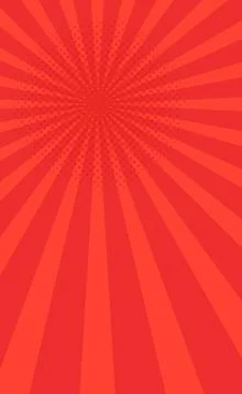Red comic zoom with lines and dots - Vector Stock Illustration