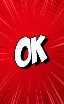 Red comic zoom with lines, dots and white elements - Vector 스톡 일러스트