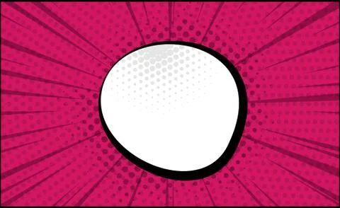 Red comic zoom with lines, dots and white elements - Vector イラスト素材