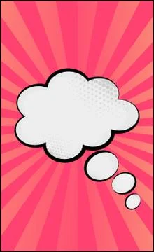 Red comic zoom with lines, dots and elements - Vector 스톡 일러스트