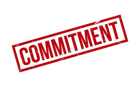 Red Commitment Rubber Stamp Seal Vector Illustrazione stock