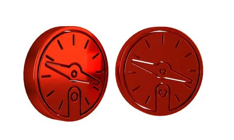 Red Compass icon isolated on transparent background. Windrose navigation sy.. Stock Illustration