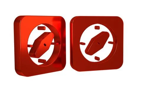 Red Compass icon isolated on transparent background. Windrose navigation sy.. Stock Illustration