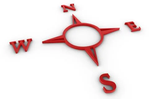Red compass Иллюстрация