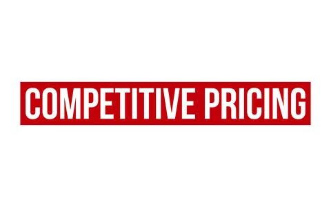 Red Competitive Pricing Rubber Stamp Seal Vector イラスト素材