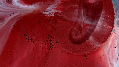 Red complex galaxy of cosmic paint colors in motion Stock Footage 108037094