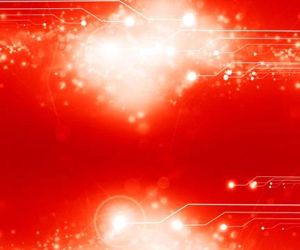 Red computer circuit Illustrazione stock