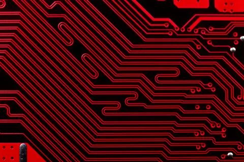 Red computer electronic circuit Foto stock