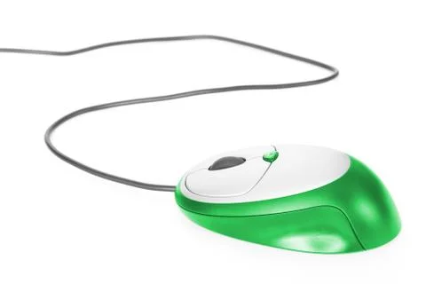 Red computer mouse Foto stock