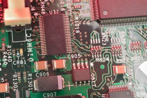 Red computer processors Stock Photos