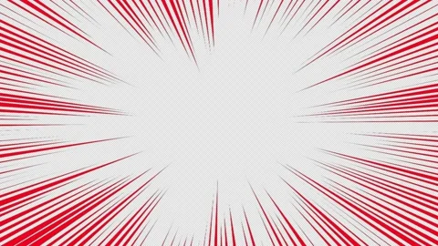 Red concentration lines on transparent background (seamless loop) Video stock 163289740
