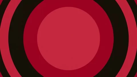 Red Concentric Circles Tunnel Effect Animation Inward Zoom Abstract Retro C.. Stock Footage 336928536