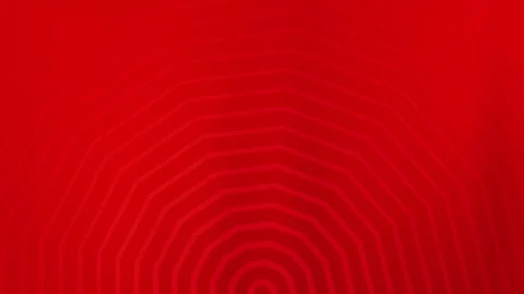 Red Concentric Hexagon Pattern Background Loop. Stock Footage 286430137