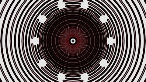 Red Concentric Radar Scanner HUD Element Stock Footage 335588493