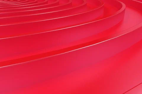 Red concentric spiral on red background Stock Illustration