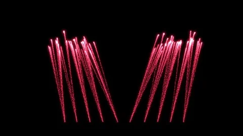 Red Concert Firework Streams  Intense Fiery Pyro Burst Display Stock Footage 321189818