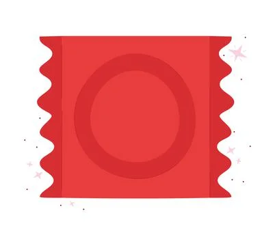 Red condom design Stock Illustration