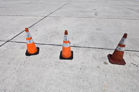 Red cones three Stock Illustration