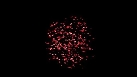Red Confetti explodes on a black background Stock Photos