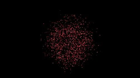 Red Confetti explodes on a black background Stock Photos