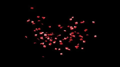 Red Confetti explodes on a black background Stock Photos