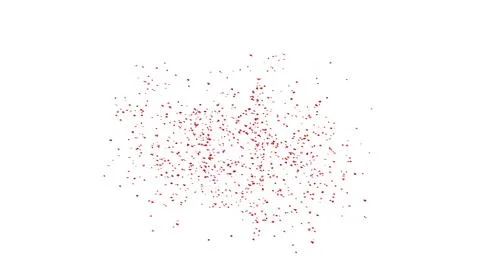 Red Confetti explodes on a white background 스톡 사진