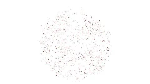 Red Confetti explodes on a white background Stock Photos