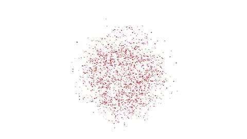 Red Confetti explodes on a white background Stock Photos