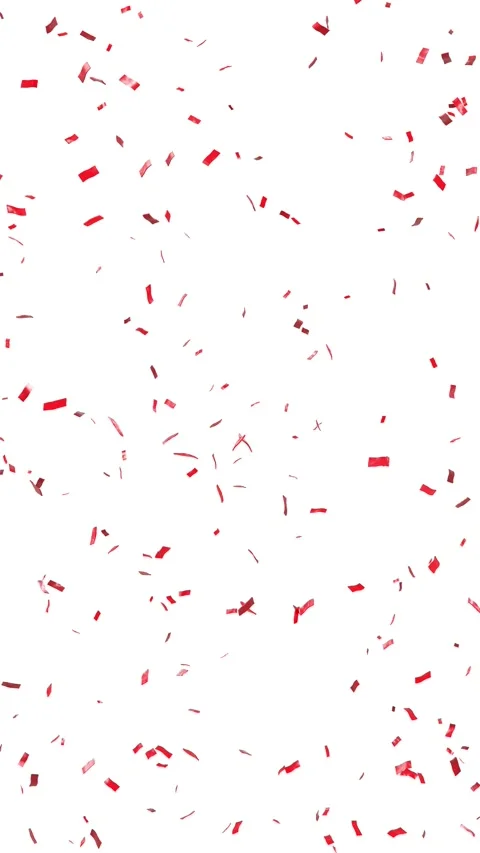 Red confetti explosion, vertical format - 3D rendering - 4k 스톡 동영상 285846396