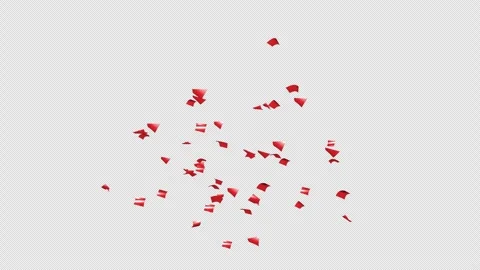 Red Confetti Explosions Alpha Luma Matte Channel Stock Footage 278940580