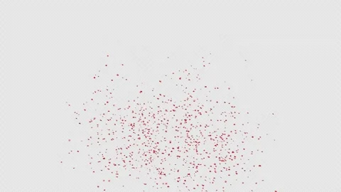Red Confetti Explosions Alpha Luma Matte Channel Stock Footage 278940608