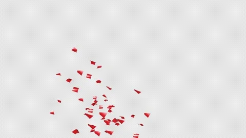 Red Confetti Explosions Alpha Luma Matte Channel 스톡 동영상 278940883