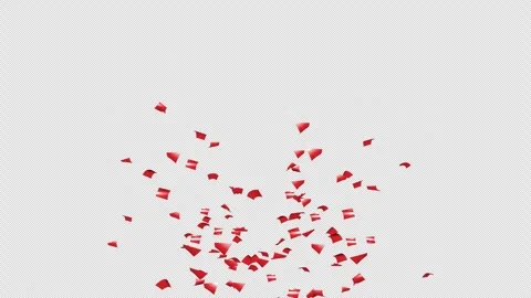 Red Confetti Explosions Alpha Luma Matte Channel Stock Footage 278940994