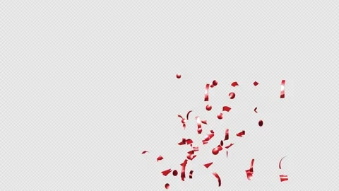 Red Confetti Explosions Alpha Luma Matte Channel 스톡 동영상 278941697
