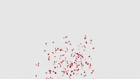 Red Confetti Explosions Alpha Luma Matte Channel Stock Footage 278941872