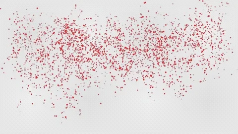 Red Confetti Explosions Alpha Luma Matte Channel 스톡 동영상 279899140