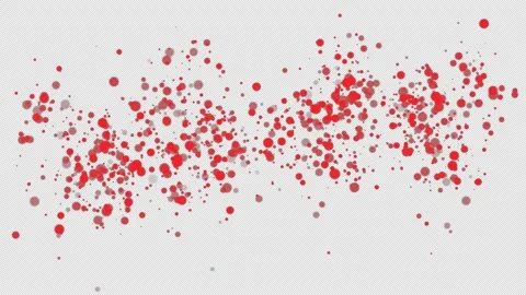 Red Confetti Explosions Alpha Luma Matte Channel Stock Footage 279899706