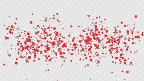 Red Confetti Explosions Alpha Luma Matte Channel Stock Footage 279899854