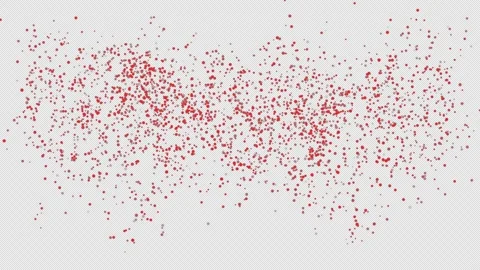 Red Confetti Explosions Alpha Luma Matte Channel Stock Footage 279916042