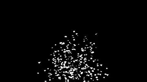 Red Confetti Explosions with Black, Green screen and Matte Channel Stock Footage 278942725