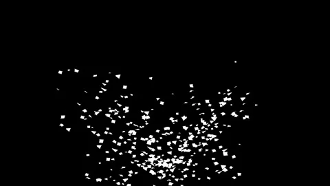 Red Confetti Explosions with Black, Green screen and Matte Channel Stock Footage 278942740