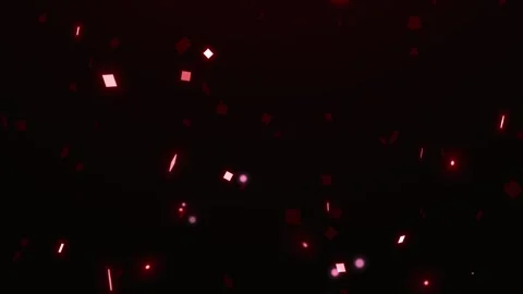Red confetti falling on black background. Festive celebration particles for Video stock 339646404