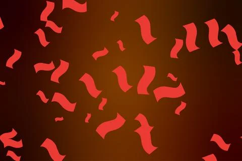 Red confetti falling on dark gradient background for celebration . Ilustração Stock