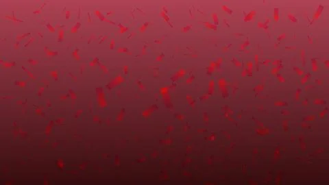 Red Confetti Falling on a Gradient Background Celebration Design Stock Illustration